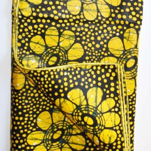 Pagne wax imprimé Fleurs Jaunes