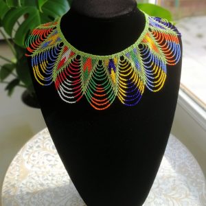 Collier Massaï Vert fait main