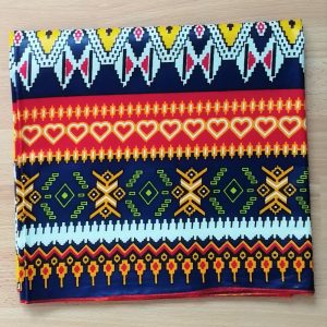 Pagne wax imprimé Losange et Coeurs